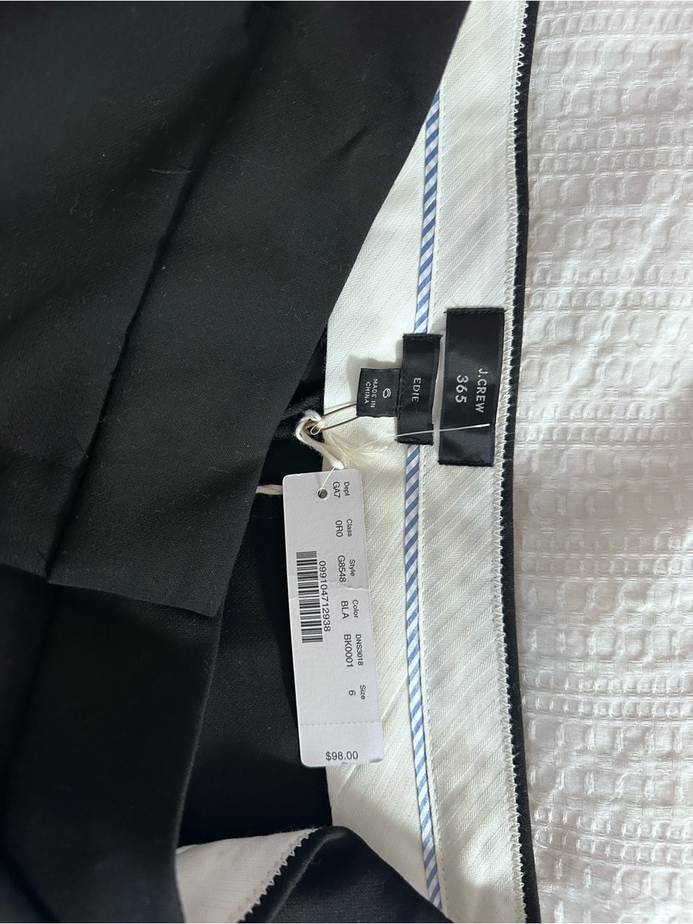 NWT: J. Crew 365 Women’s Black Dress Pants